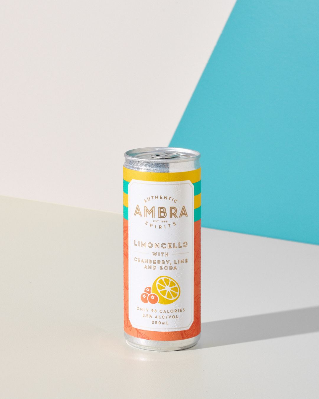 Ambra Limoncello with Cranberry, Lime & Soda Premix Cans