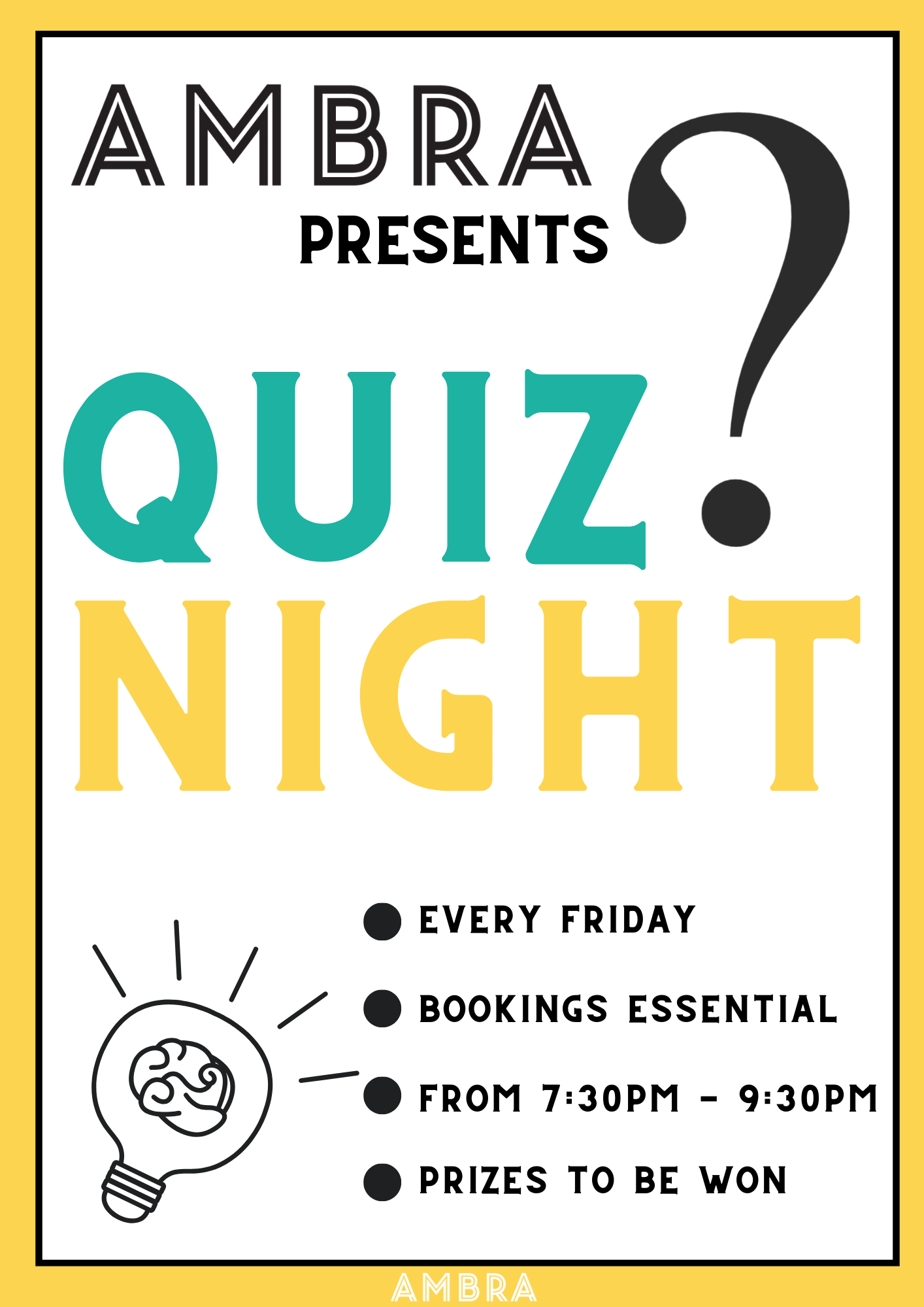 Ambra Friday Night Trivia!