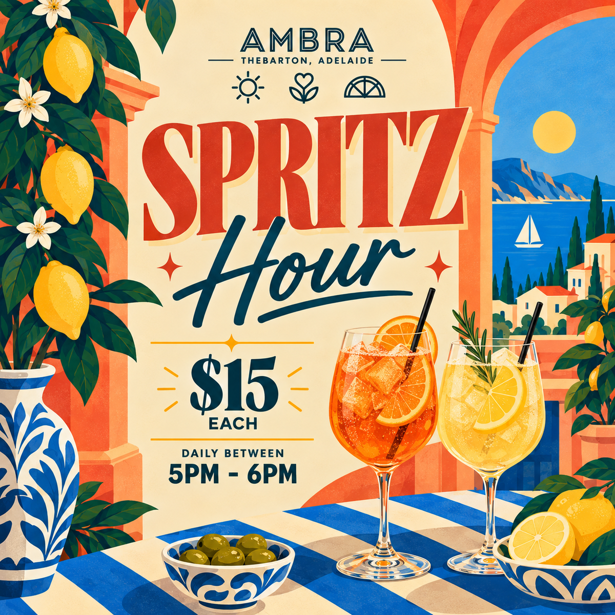 Spritz Hour at Ambra!