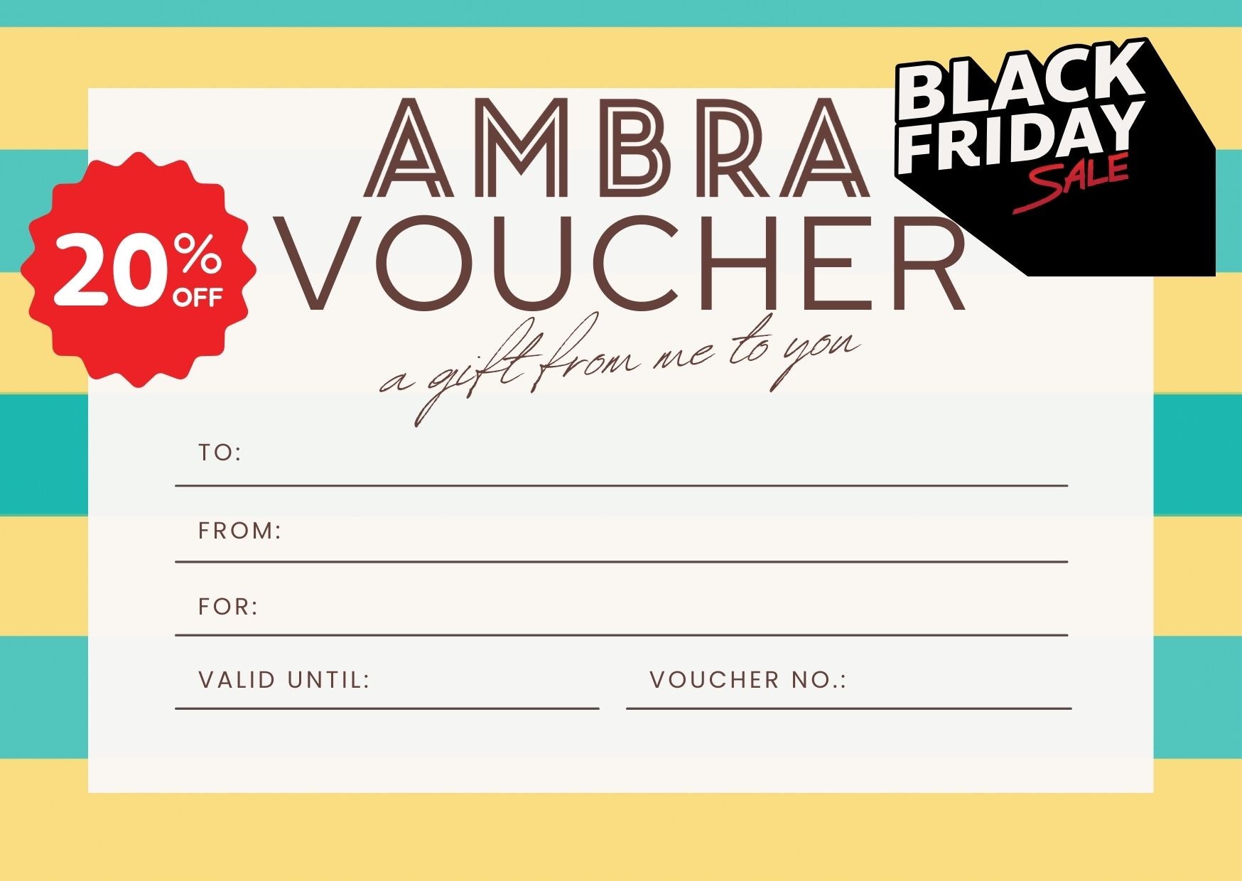 Black Friday 20% Off Gift Voucher Deal!
